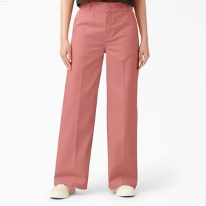 DICKIES Chic Pink Wide-Leg Pants size 10 R